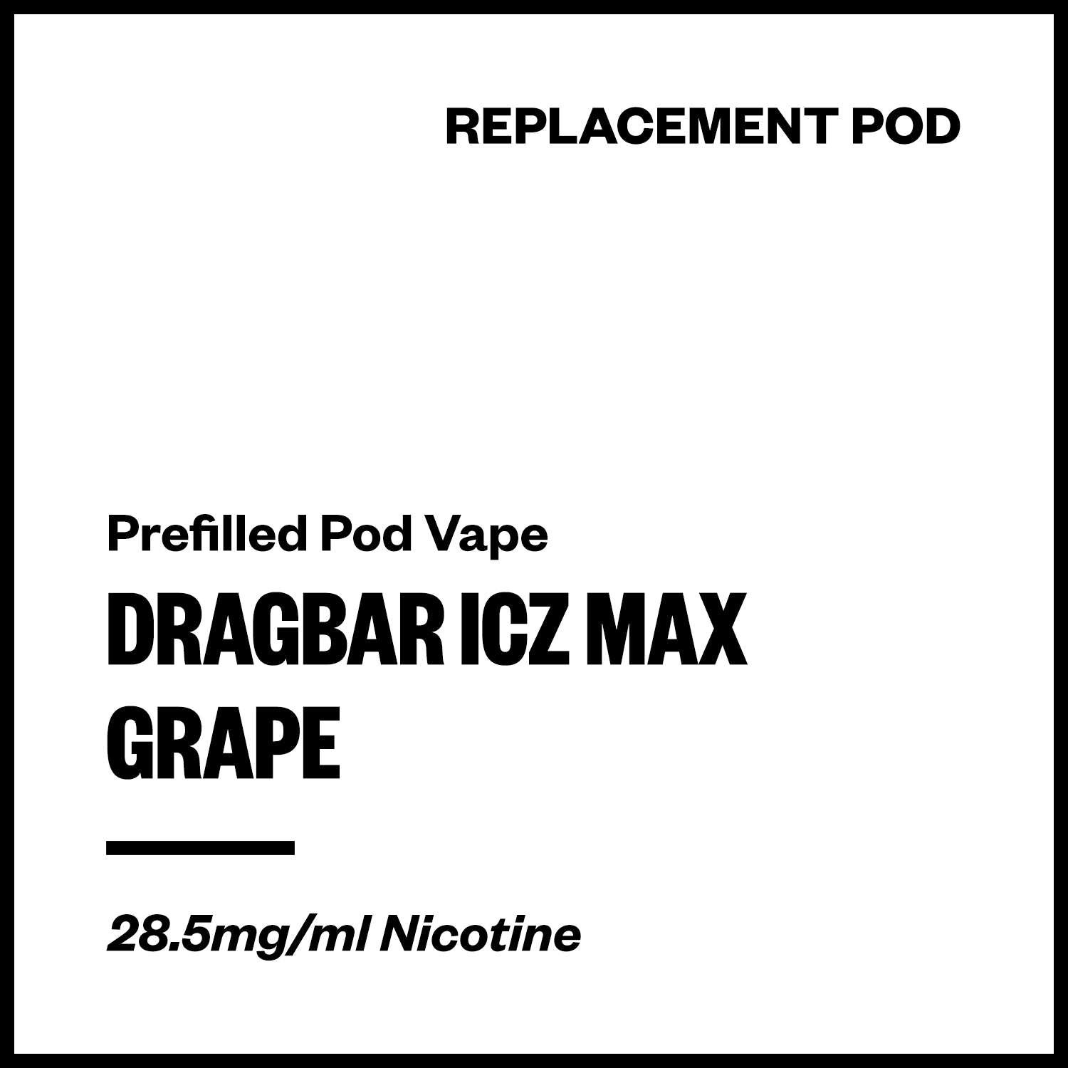 dragbar-icz-max-pod-grape.jpg Dragbar ICZ Max - Grape (Replacement Pod) - Image 1