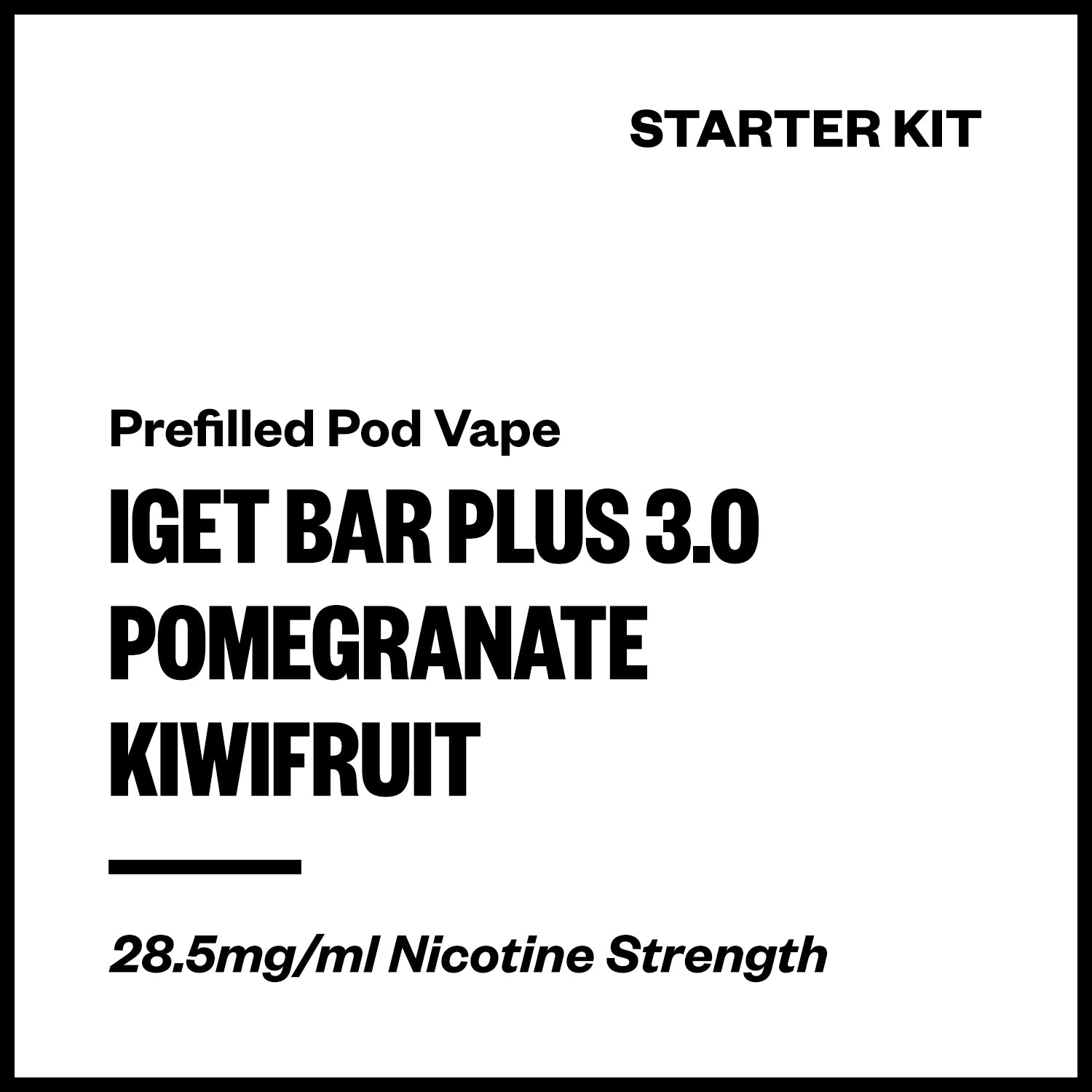 iget-bar-plus-3-kit-pomegranate-kiwifruit.jpg IGET Bar Plus 3.0 - Pomegranate Kiwifruit (Starter Kit) - Image 1
