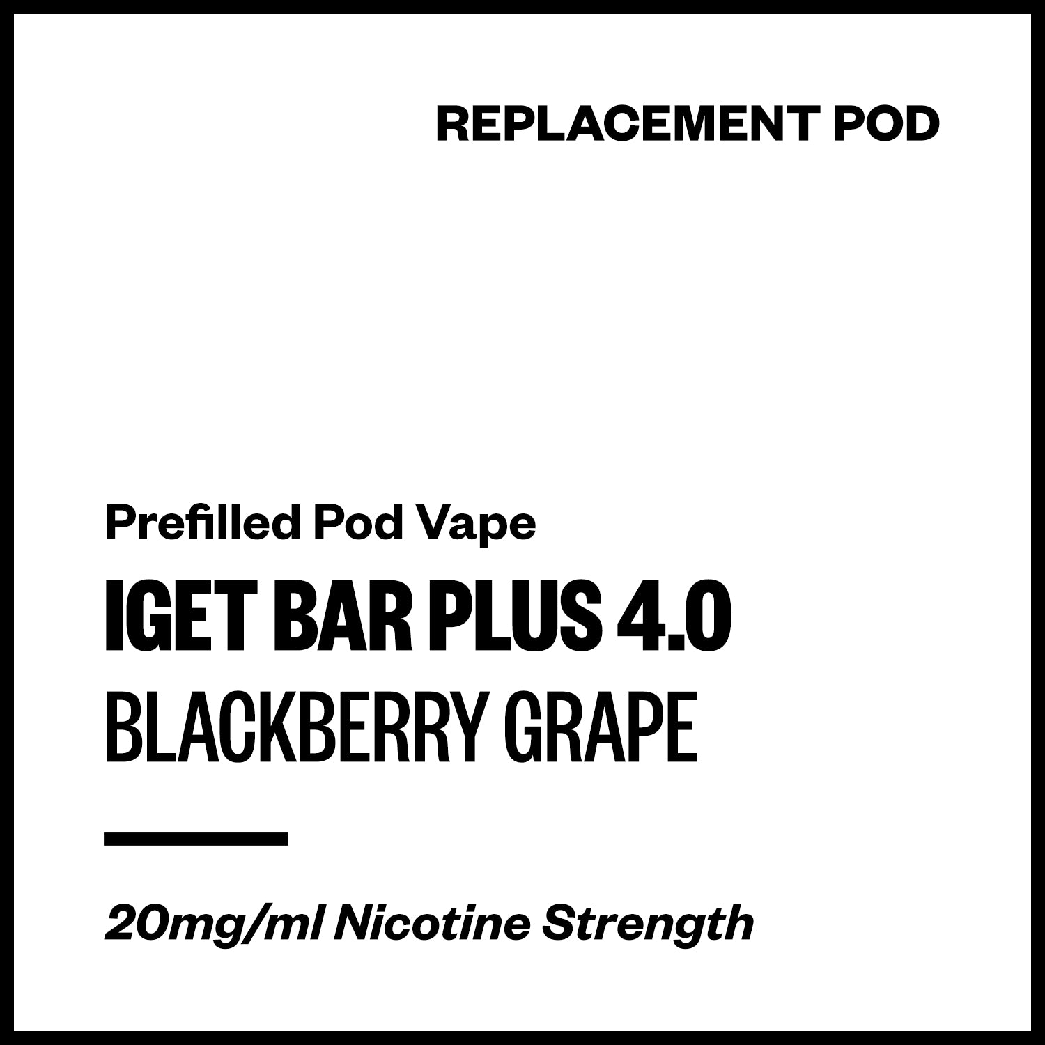 iget-bar-plus-4-pod-blackberry-grape.jpg IGET Bar Plus 4.0 - Blackberry Grape (Replacement Pod) - Image 1