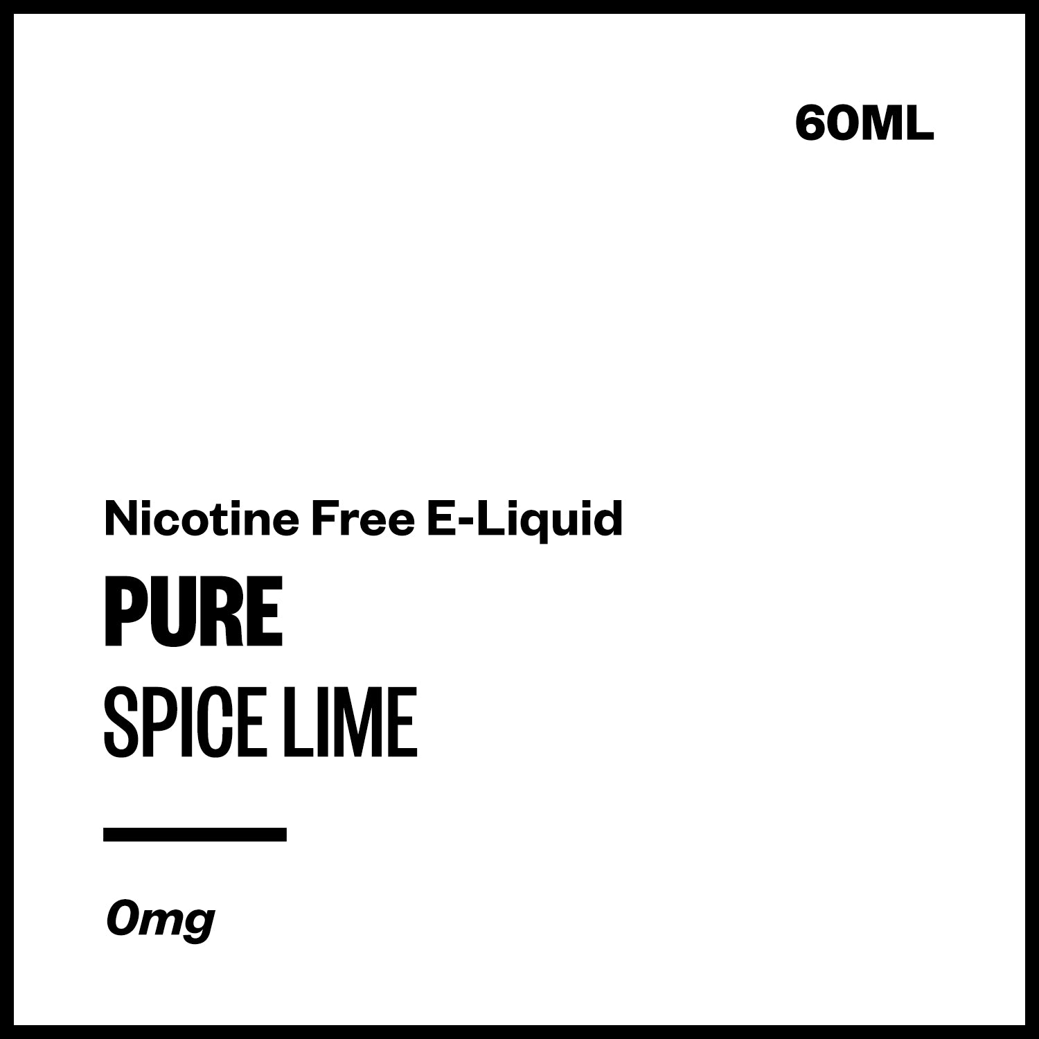 pure-spice-lime-no-nicotine.jpg Pure - Spice Lime (Nicotine Free E-Liquid 60ml) - Image 1