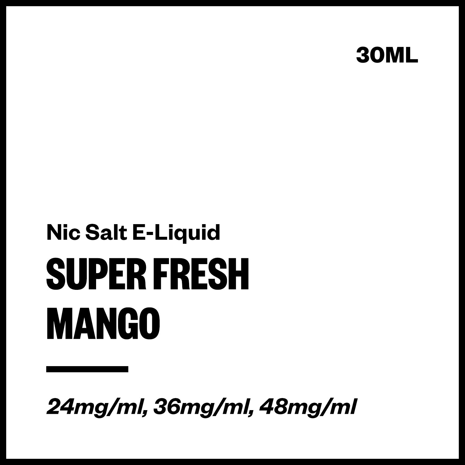super-fresh-salts-mango.jpg Super Fresh - Mango (Nic Salt E-Liquid 30ml) - Image 1